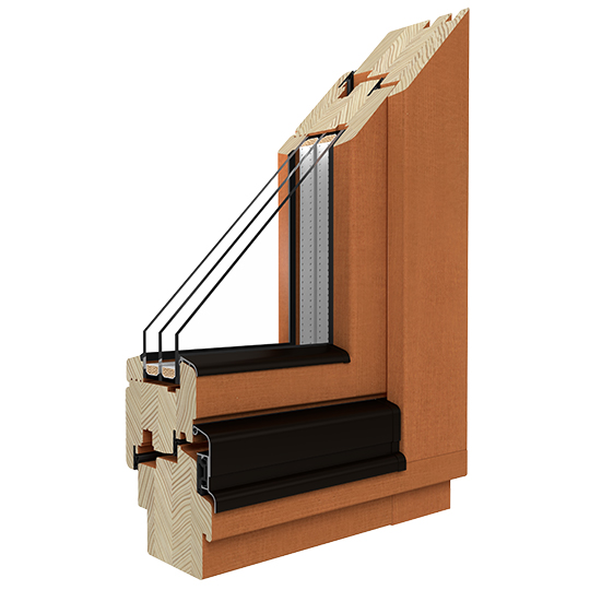 Holzfenster Profilschnitt